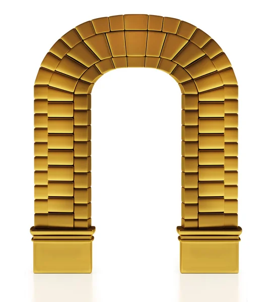 金色拱门3D — 图库照片
