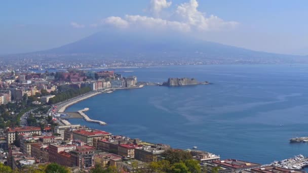 Naples Yavaş Hareket Arabaya Caracciolo Üzerinden — Stok video