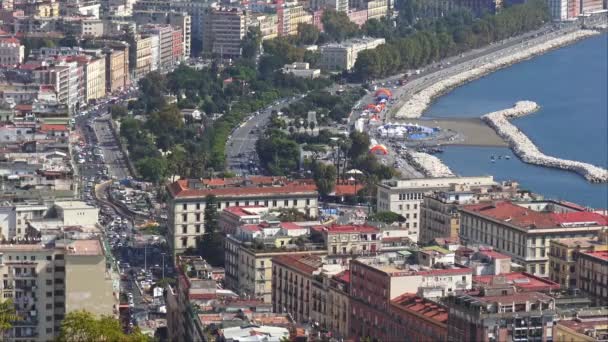 Naples Caracciolo Riviera Chiaia Belediye Villa Akvaryum Ile Detay — Stok video