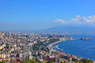 İtalya, Napoli, görüntülemek Batı alan ve Vesuvius, üzerinden Orazio yolu ile.