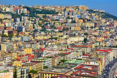 İtalya, Napoli, görünümünü batı bölgesinin kalbinde bir görünüm Körfezi'nin ile gelen Orazio yolu ile.