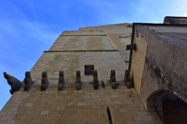 İtalya, Napoli, 12 Ekim, 2017 Mayolikası Cloister Santa Chiara. Ö. A. z, kesin dönüşümü 1742 ve 1769 arasında. Dış yan cephe.