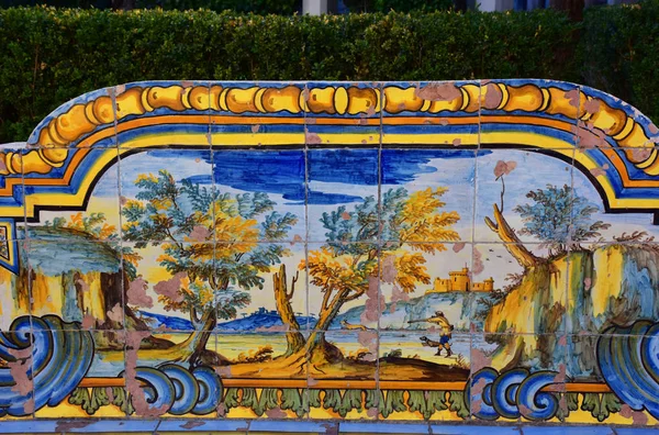 Italia Napoli Ottobre 2017 Chiostro Maiolica Santa Chiara Trasformazione Definitiva — Foto Stock