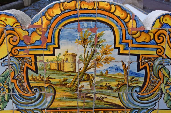 Italy Naples 12Th October 2017 Majolica Cloister Santa Chiara Definitive — Stock Photo, Image