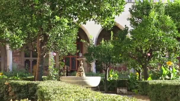 Włochy Neapol Października 2017 Majoliki Klasztor Santa Chiara Ostateczne Przekształcenie — Wideo stockowe