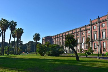 İtalya, Napoli. 13 Ekim 2017 Capodimonte, Kraliyet Sarayı 1738 Borbone Kral Charles buyruğuyla başlayarak inşa, bağlı bir park ile bir Kraliyet Sarayı.