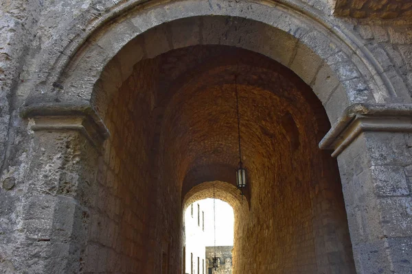 나폴리 1100 Megaride의 회화에 나폴리의 도시에서 테라스에 액세스에 아치형된 — 스톡 사진