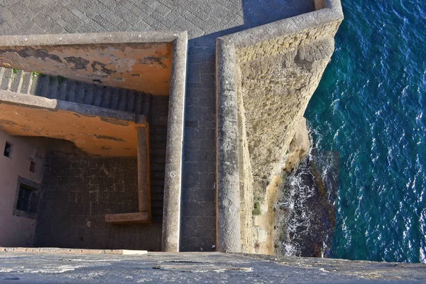 Neapel Havet Sett Från Terrassen Ovo Castle — Stockfoto