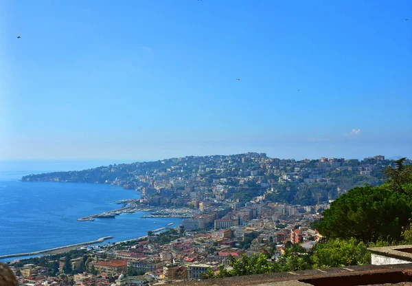 İtalya, Napoli, Posillipo ve dan San Martino Certosa Mergellina görünümü