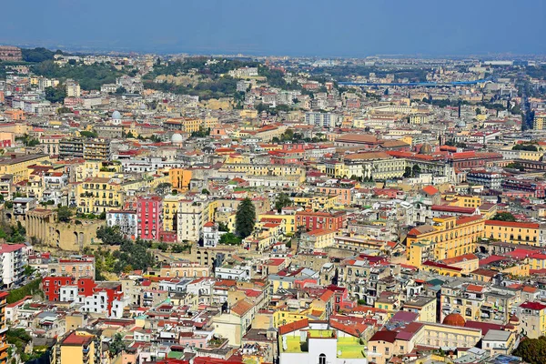 Italien Neapel Panorama Des Östlichen Bereichs Und Flughafens Stockbild