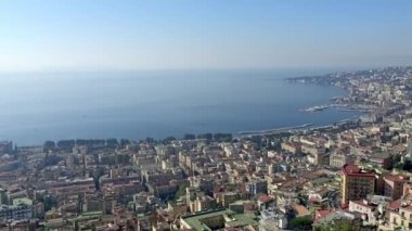 4 k İtalya, Napoli, Partenope panoramik hill Posillipo, castel sant'Elmo Hill için.