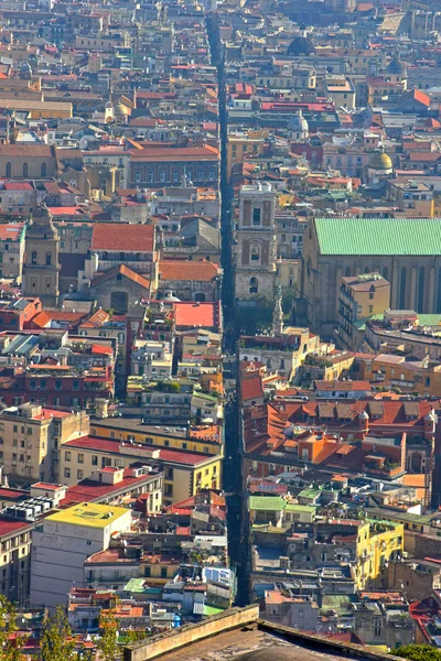 Talya Napoli Görünümünü Kale Saint Elmo Tepesi Nden Alt Decumano — Stok fotoğraf