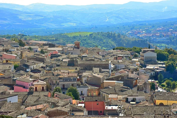 Italia Basilicata 2017 Castello Normanno Melfi Veduta Della Città Dal — Foto Stock