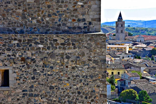 Italien Basilikata Region 2017 Norman Castle Melfi Mauern Und Verkürzung — Stockfoto