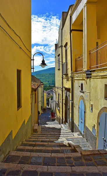 Italien Basilikata Region Enge Straße Des Mittelalterlichen Historischen Zentrums Der — Stockfoto