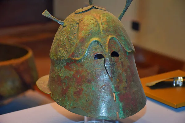 Italy Basilicata Region 2017 Melfi Castle Archaeological Museum Funeral Equipments — Stock Photo, Image