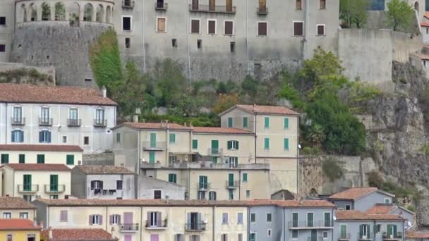Italien Basilikata Region Muro Lucano Blick Auf Die Burg Und — Stockvideo