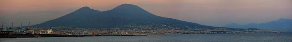 Overzicht Van Vesuvius Bij Zonsondergang — Stockfoto