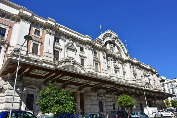 Italia Nápoles Fachada Estación Tren Mergellina Construida Año 1925 — Foto de Stock