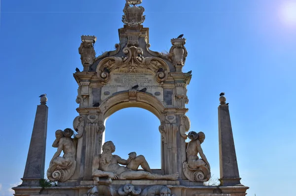 Italia Nápoles Fuente Monumental Del Sebeto Calle Caracciolo Construido Año — Foto de Stock