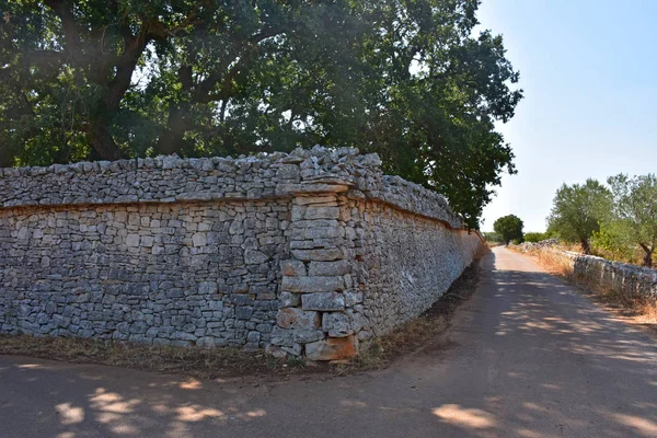 Italië Puglia Versterkte Boerderij Muren — Stockfoto