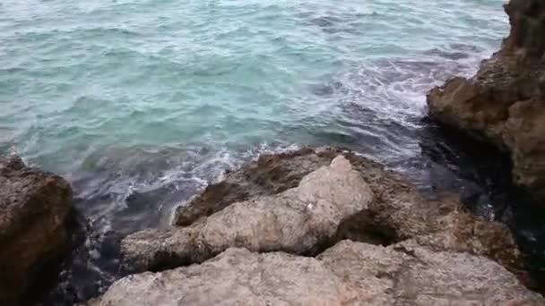 Italië Puglia Monopoli Kust Bij Zonsondergang — Stockvideo