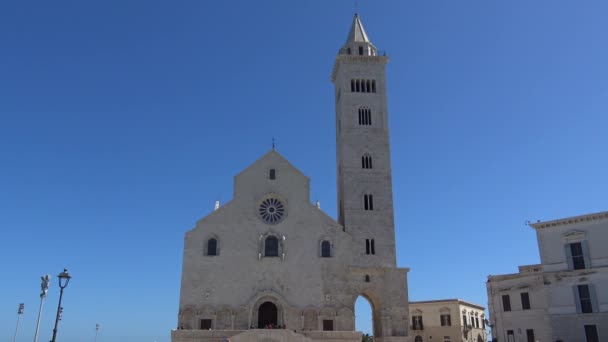 Italien Puglia Trani Katedralen Ett Messenger Monument Unesco Kultur Fred — Stockvideo