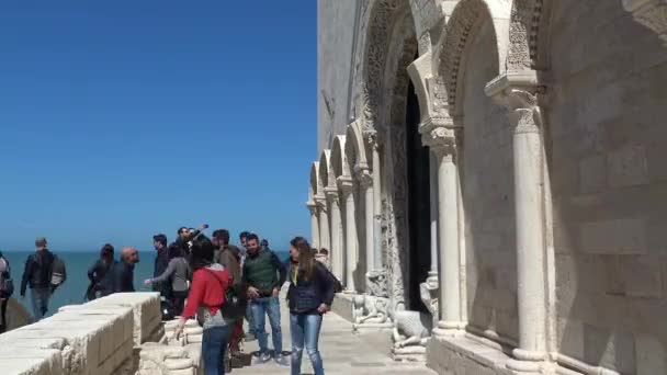 Italië Puglia Kathedraal Van Trani Een Monument Van Boodschapper Van — Stockvideo
