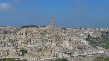 İtalya, Matera, Matera, taşlar UNESCO tarafından şehir panoraması