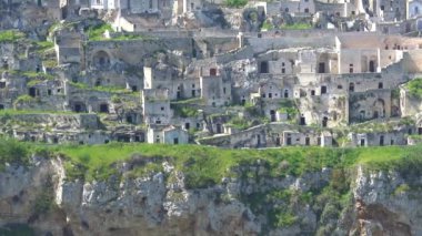 İtalya, Matera, Matera, taşlar UNESCO tarafından şehir panoraması