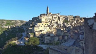 İtalya, Matera, Matera, taşlar UNESCO tarafından antik kentin Panoraması.