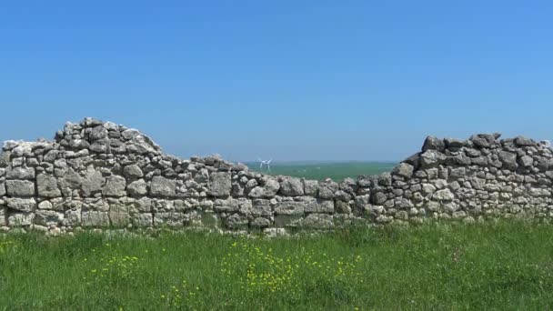 Italia Matera Piedras Matera Sitio Unesco Vista Campo Zoom — Vídeos de Stock