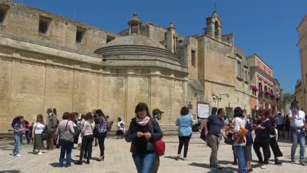 Italy Matera April 2018 Stones Matera Unesco Site Tourists San — Stock Video