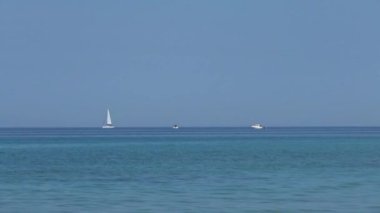 İtalya, Otranto, panorama plaj. Hızlı hareket