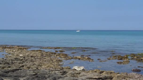 Італія Отранто Панорама Пляжу Швидкий Рух — стокове відео