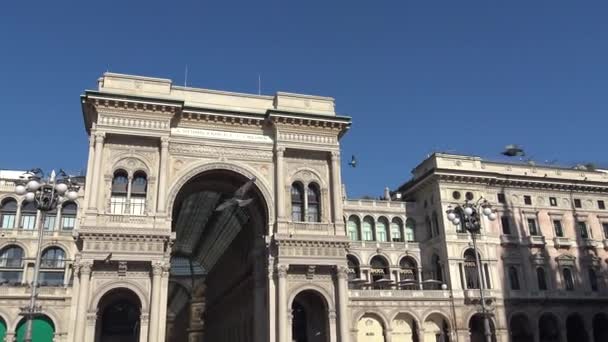 Italia Milano Febbraio 2020 Veduta Dell Ingresso Della Grande Galleria — Video Stock