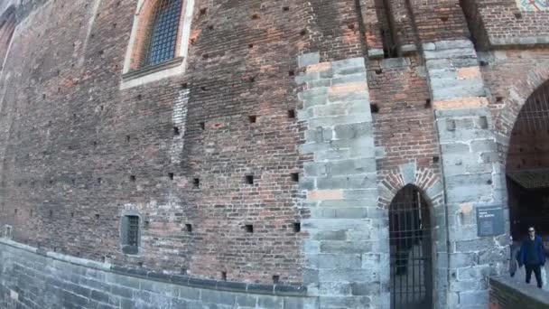 Italia Milán Febrero 2020 Vista Detalles Del Interior Del Castillo — Vídeo de stock