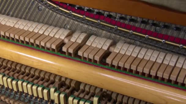 Detailweergave Van Een Piano Die 94Fps Speelt — Stockvideo