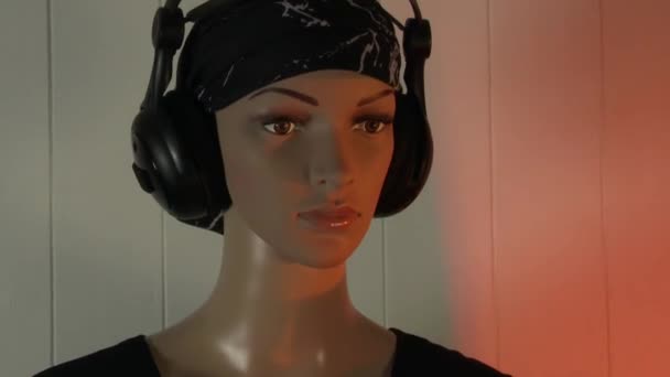 Woman Mannequin Poses Video Fps — Stock Video