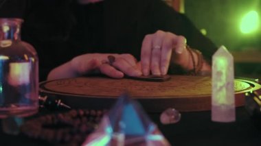 Close up shot of WItchCraft Oija Board Spirit Game