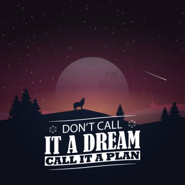 Doğa arka plan ile motivasyon posteri