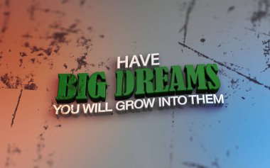3D motivasyon posteri