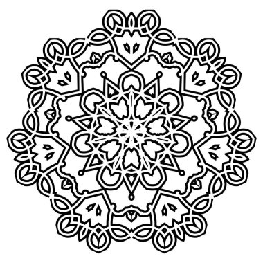 Mandala ile siyah beyaz kart takın.