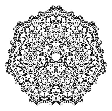 Mandala ile siyah beyaz kart takın.