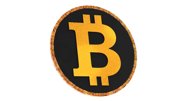 Bitcoin isolated on white background — Stock Photo, Image