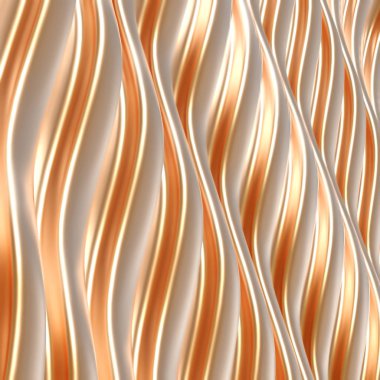 Metalik arka plan dalgalı yapısı ile. 3D render.