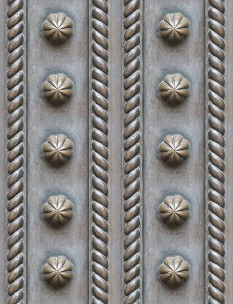 Nahtlose Textur des antiken Eisentors mit Dekorelementen. — Stockfoto