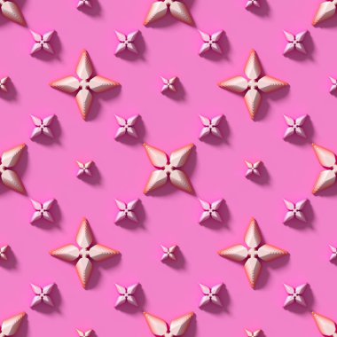 Soyut sorunsuz doku pembe bir arka plan üzerinde haçlar.