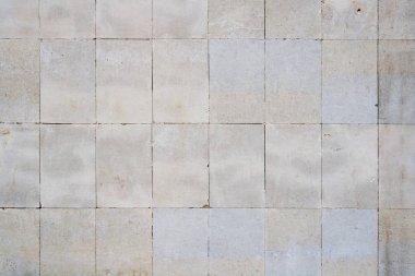 Eski kirli dikdörtgen fayans duvar.