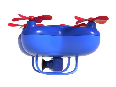 Oyuncak dronun illüstrasyon soyut 3d render